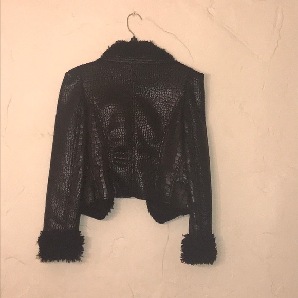 Black aviator in faux leather - Picture 5 of 6